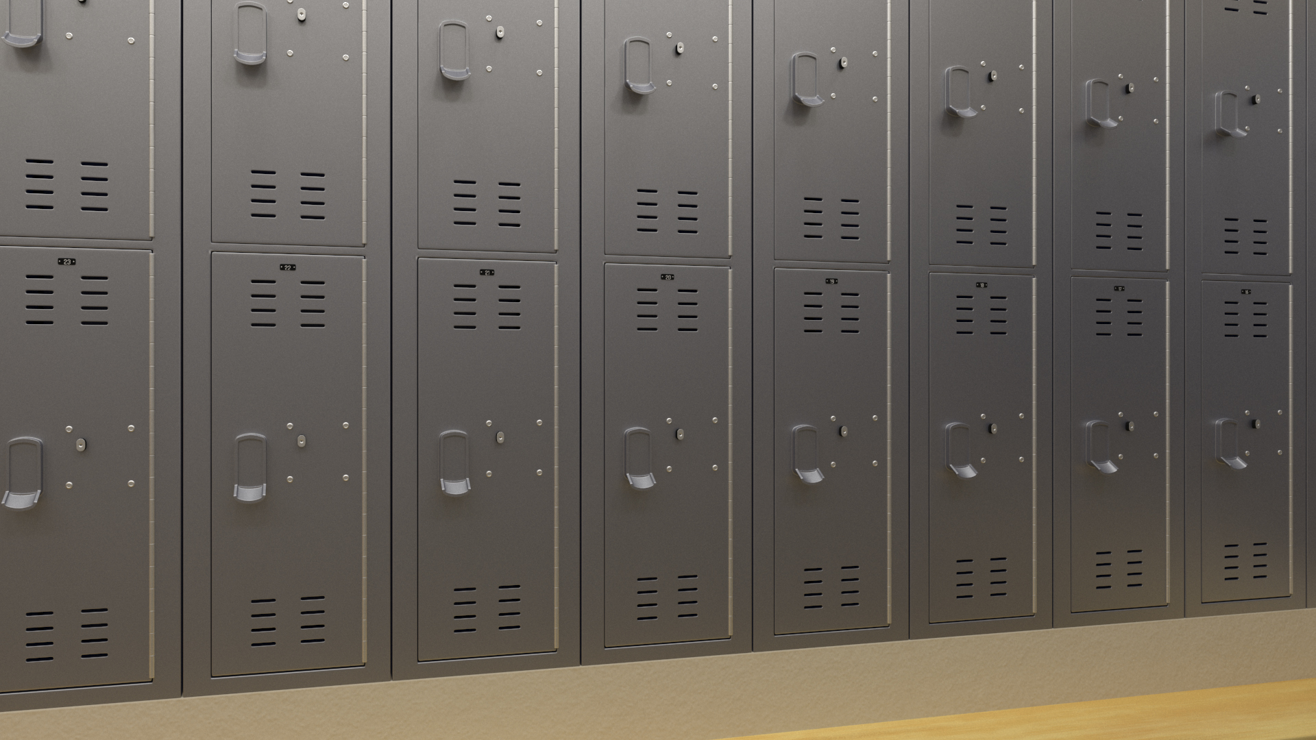 Locker Boxes Room Grey 3D