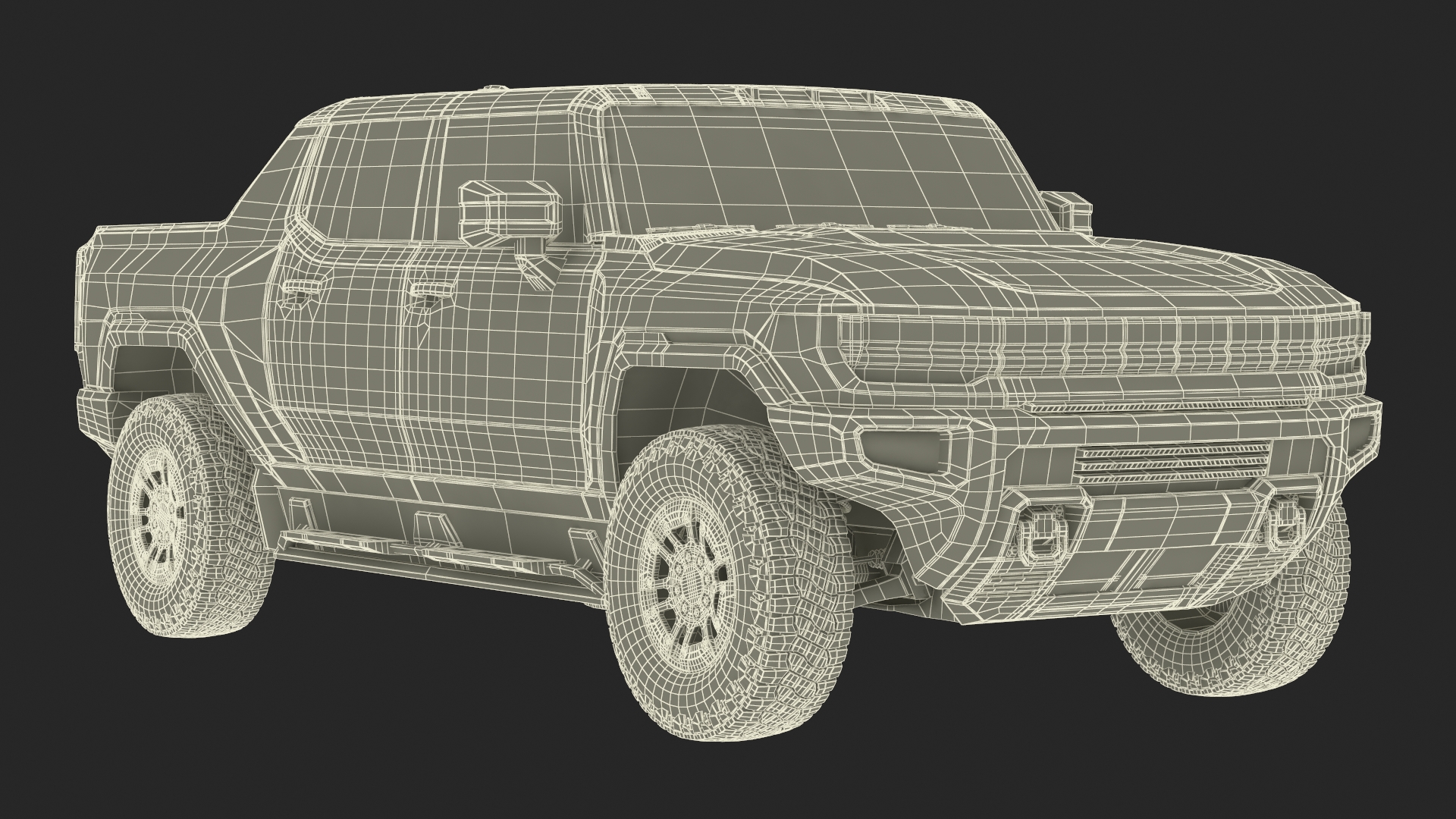 Pickup Truck with Gooseneck Trailer and Crossover 3D model