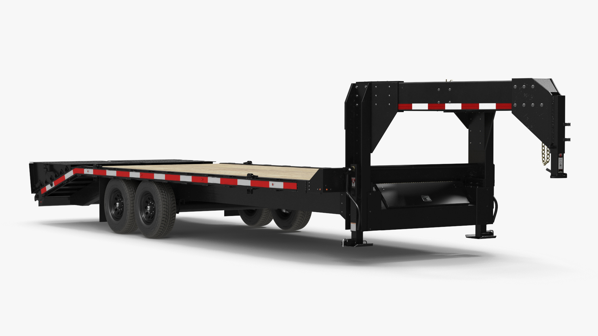 Pickup Truck with Gooseneck Trailer and Crossover 3D model