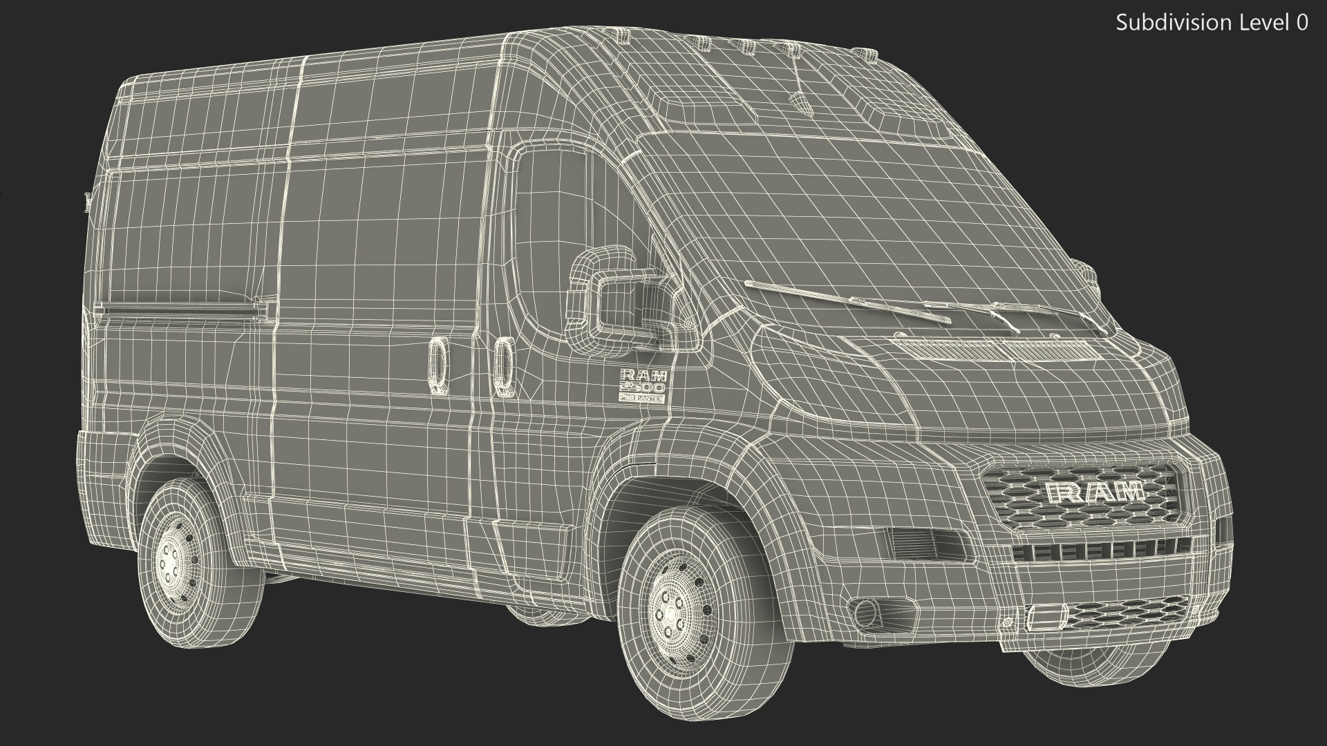 3D 2022 RAM Promaster 136 Simple Interior model