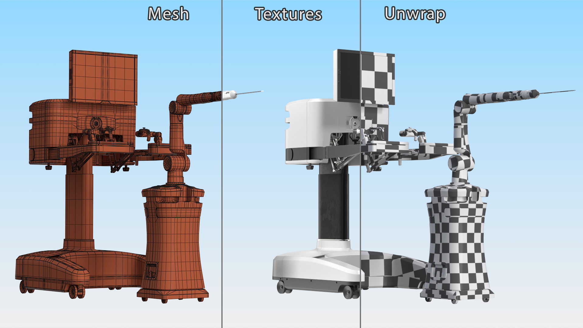 3D Robotic Surgical System model