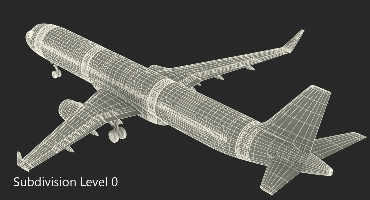 3D Airbus A321 Generic with Interior model