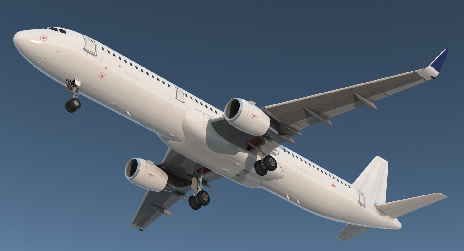 3D Airbus A321 Generic with Interior model