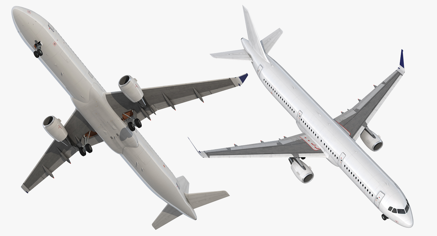 3D Airbus A321 Generic with Interior model