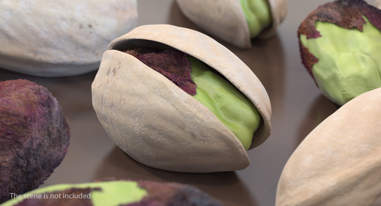 3D Opened Pistachio