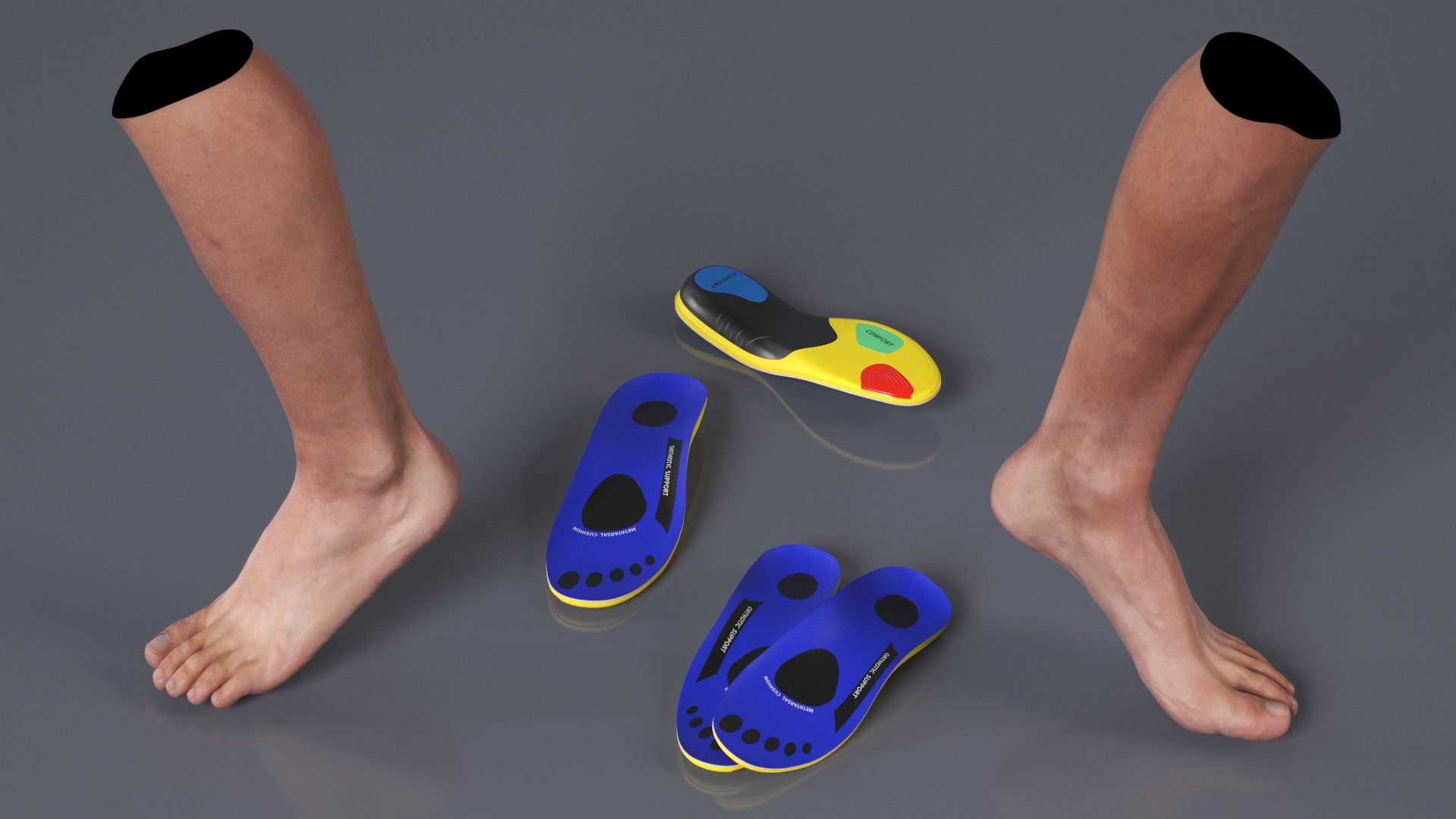 Orthopedic Shoe Insole with Foot 3D