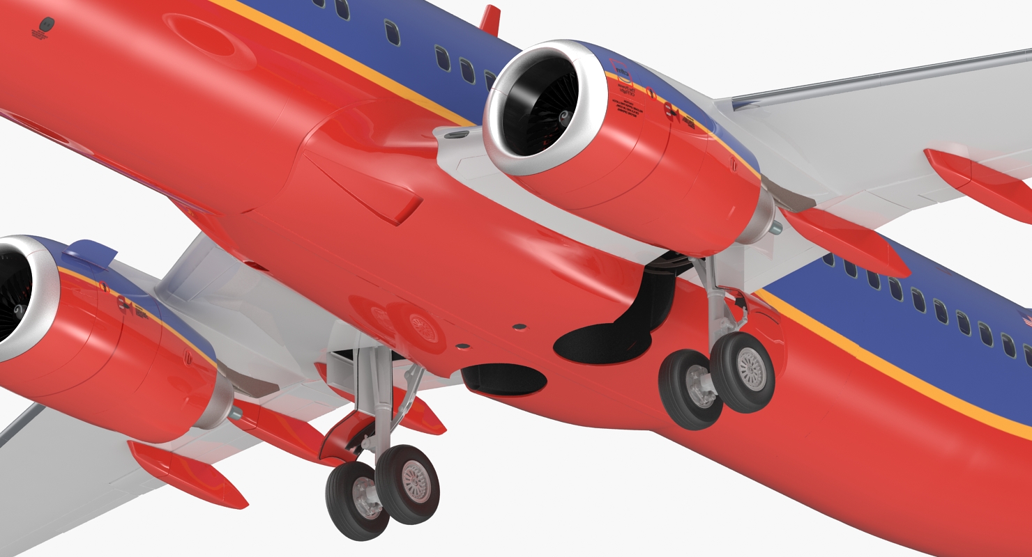 3D Boeing 737 800 Southwest Airlines model