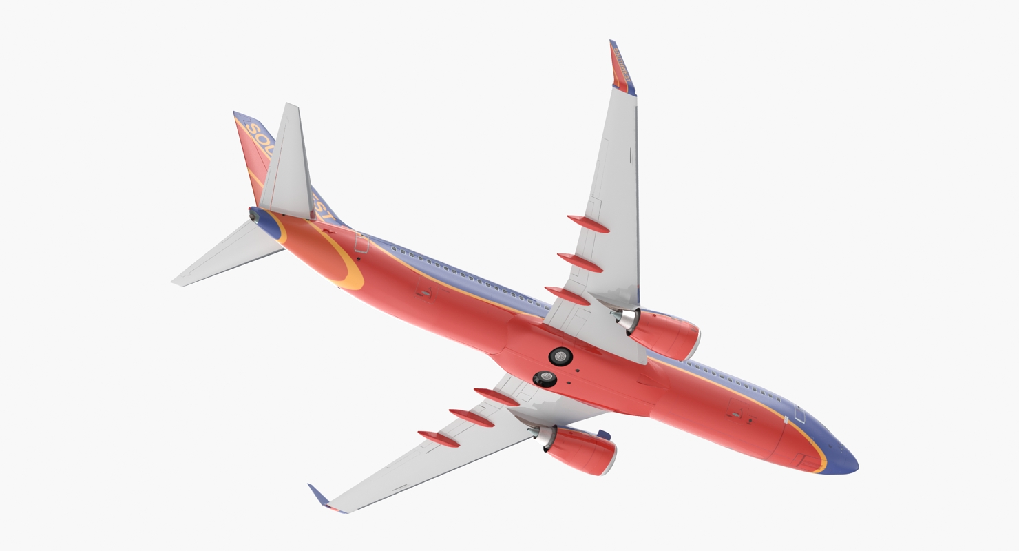 3D Boeing 737 800 Southwest Airlines model