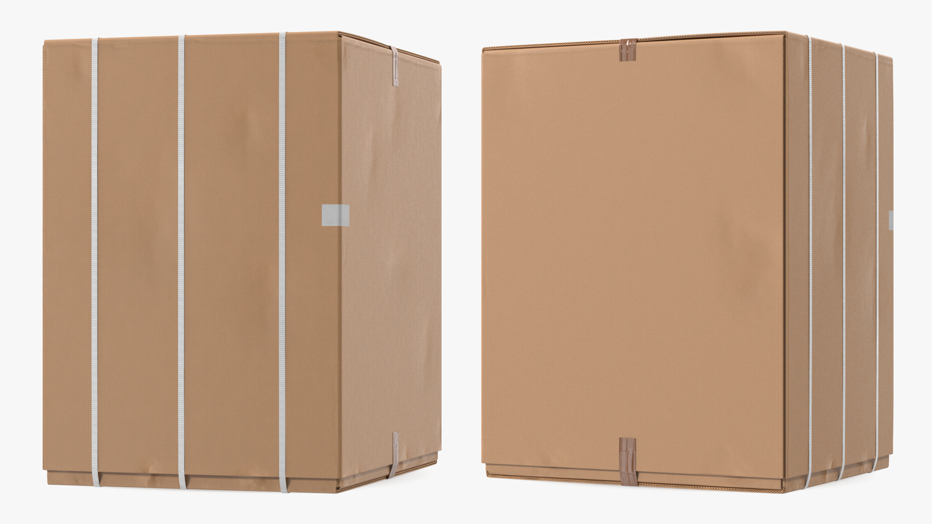 3D Large Shipping Cardboard Box model