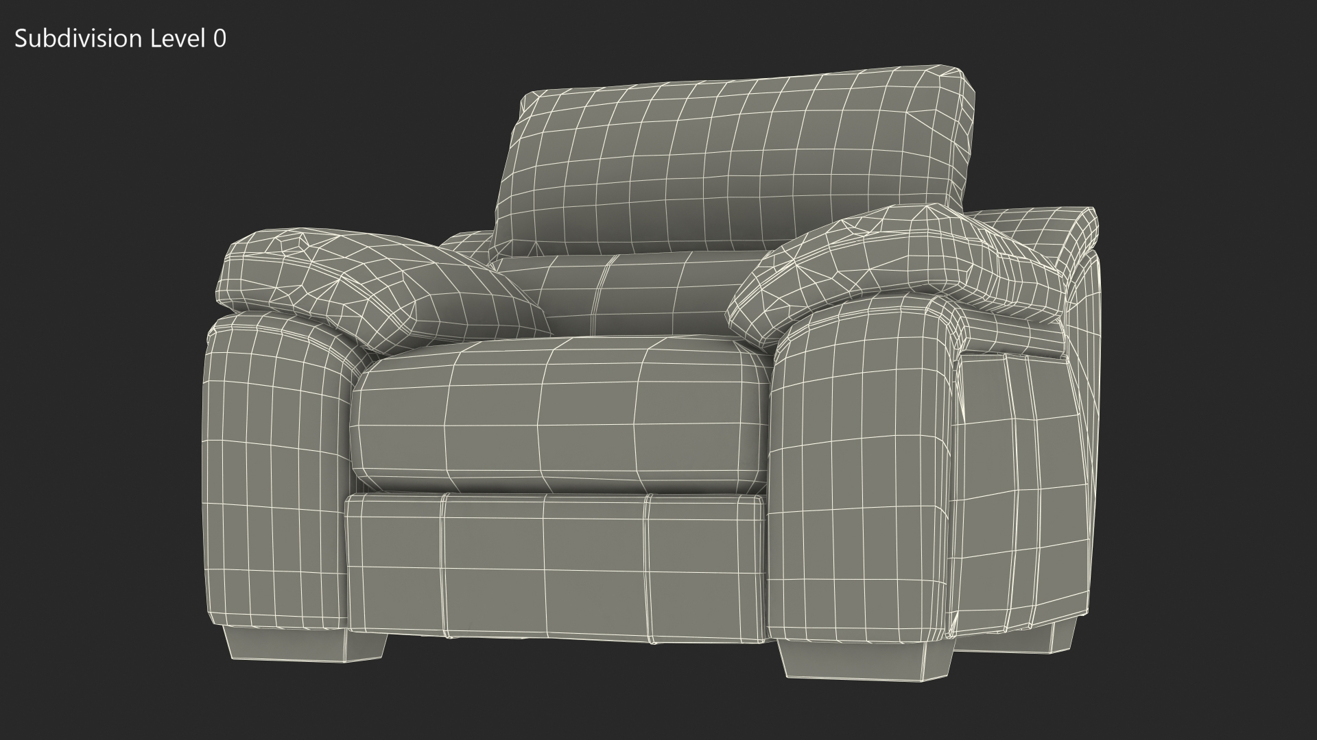 Black Leather Chair 3D model