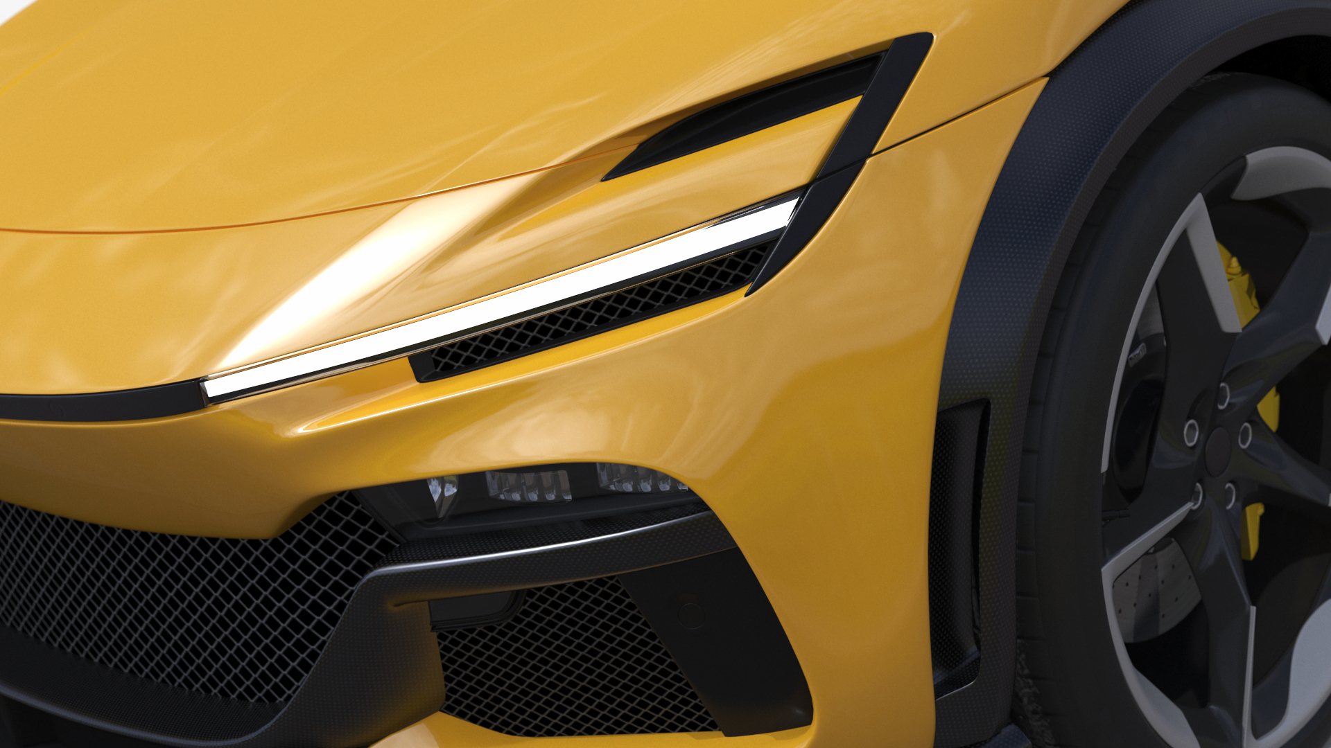 3D model Extreme Crossover Sports Car Yellow