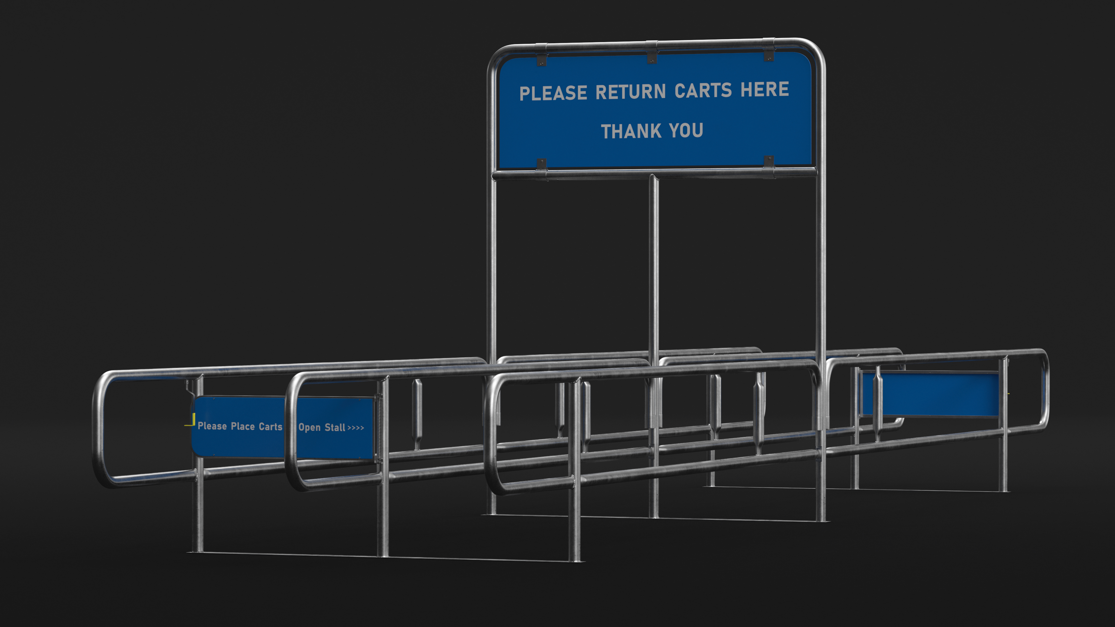 Shopping Cart Corral Bidirect 3D model