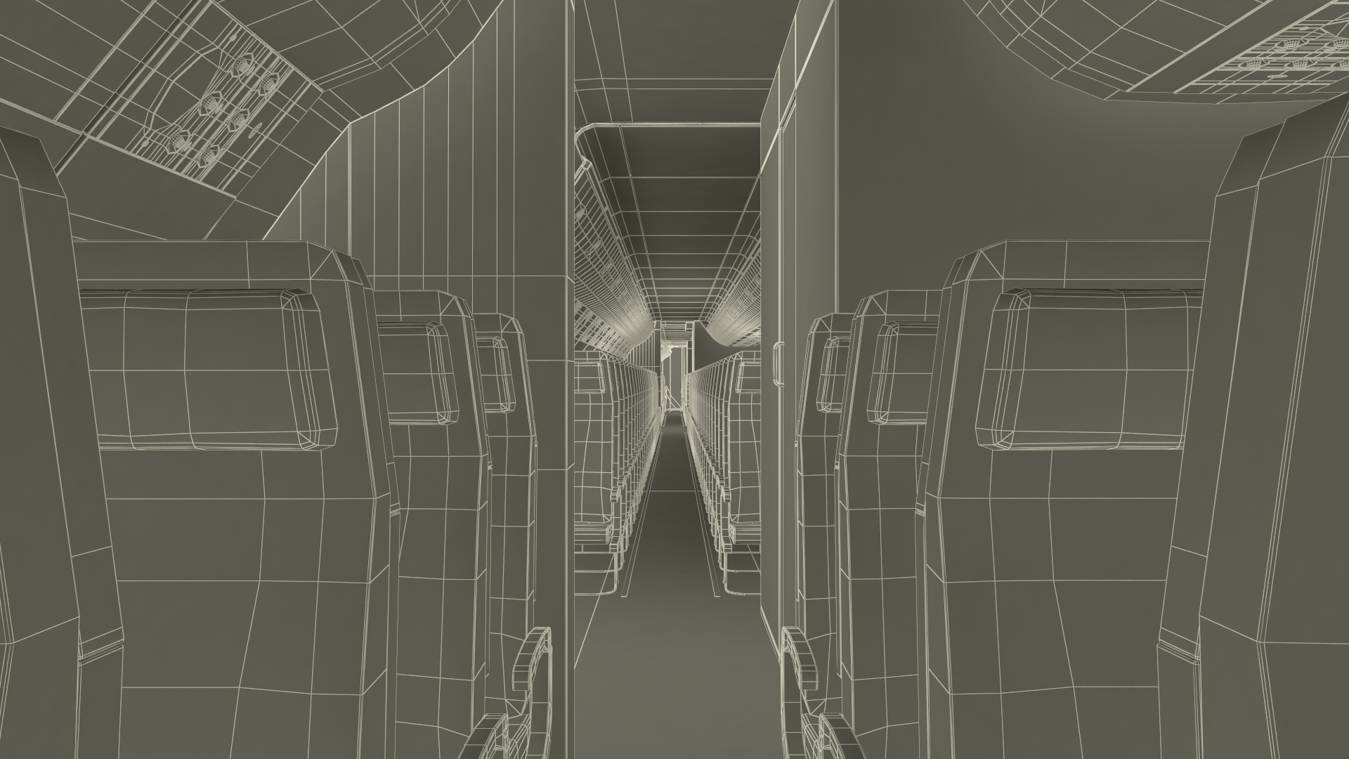 3D Aeroplane Interior model