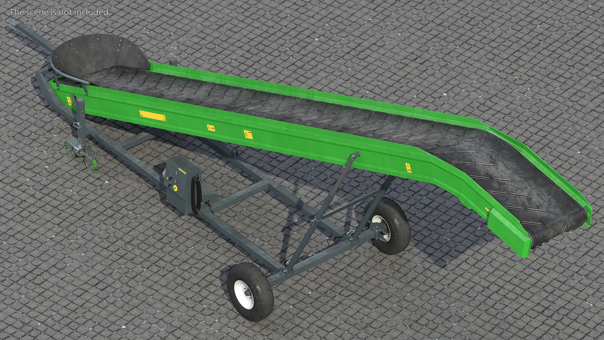 3D Farm Conveyor Belt System Dusty Rigged model