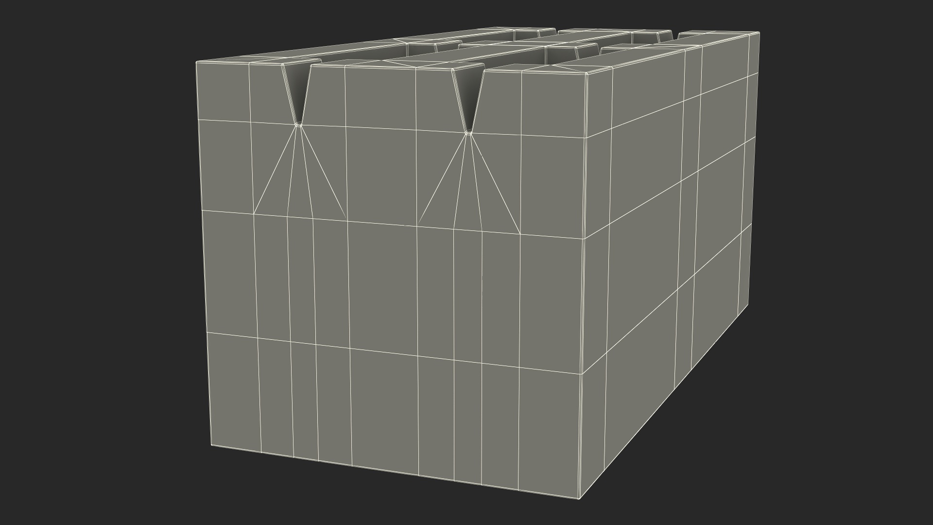 3D Expanded Clay Concrete Block 4 Slots