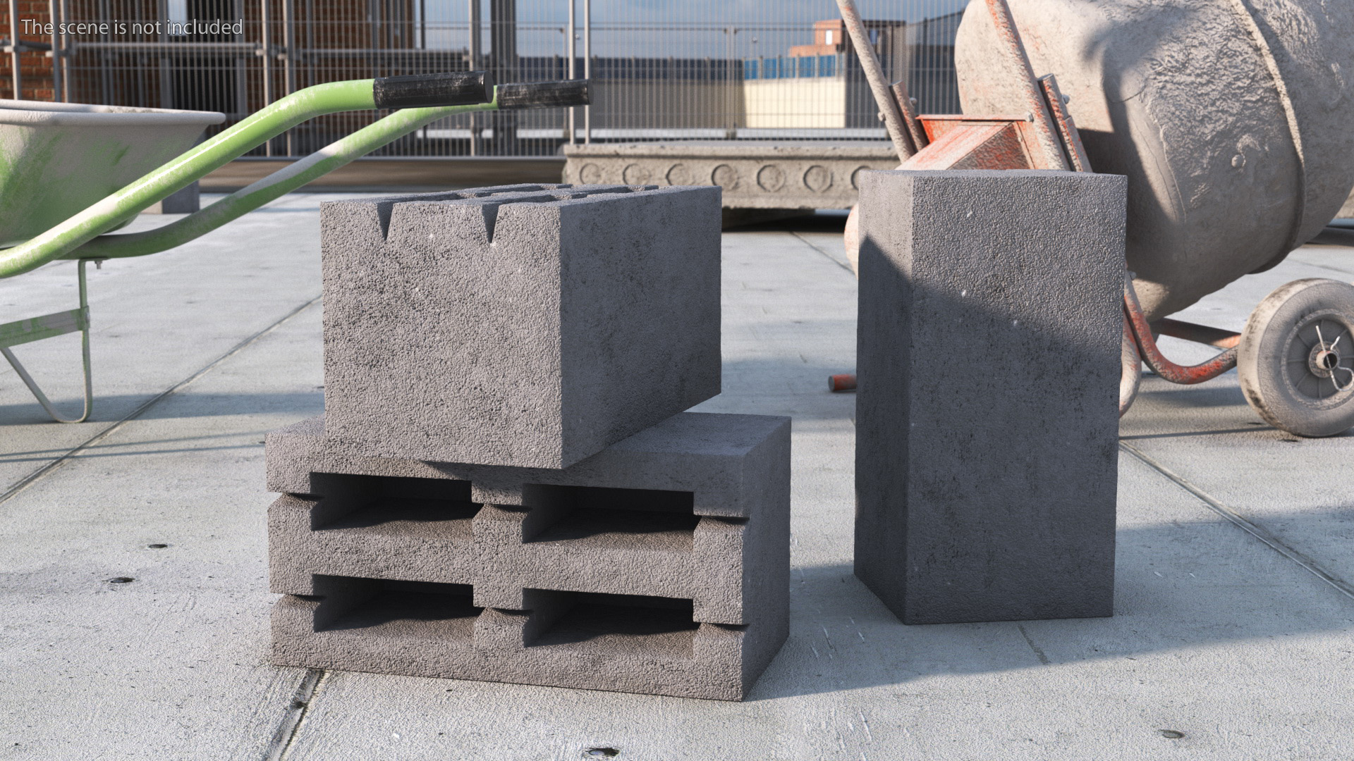 3D Expanded Clay Concrete Block 4 Slots