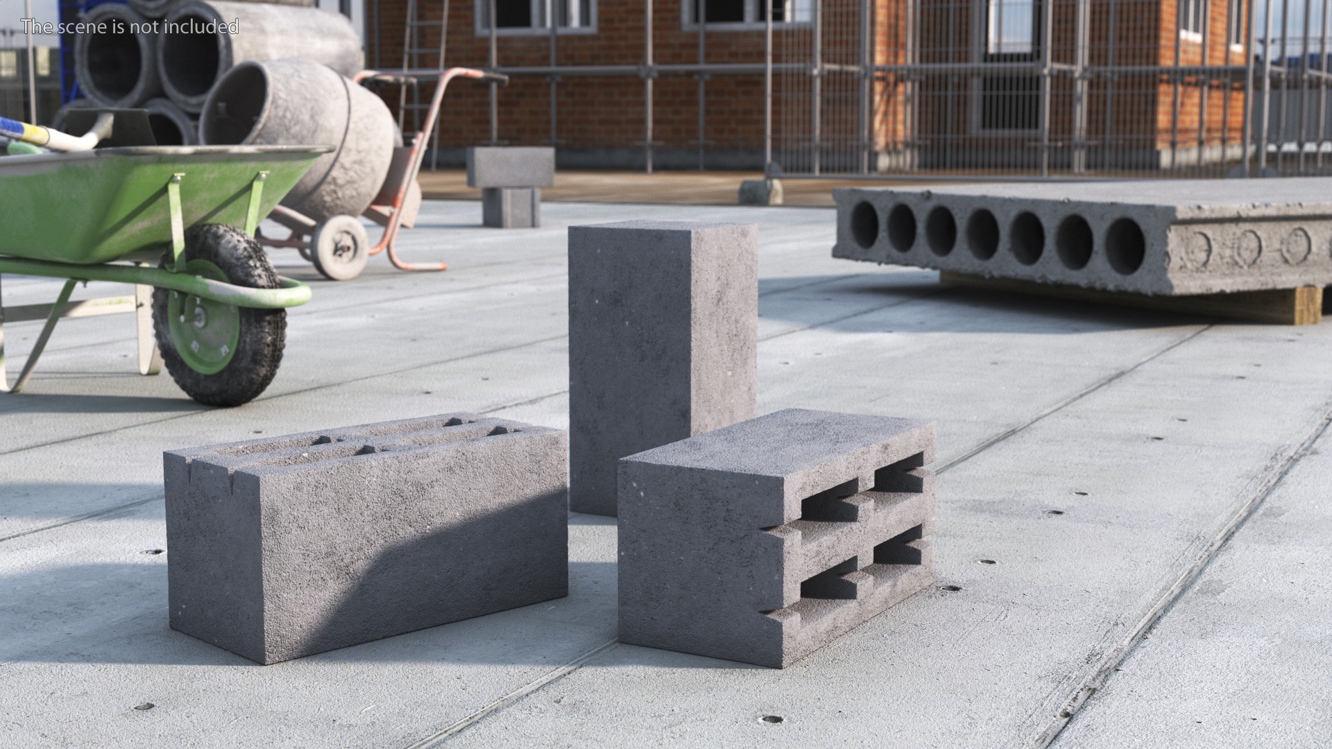 3D Expanded Clay Concrete Block 4 Slots