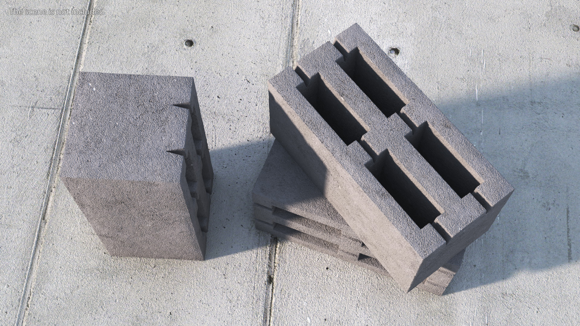 3D Expanded Clay Concrete Block 4 Slots