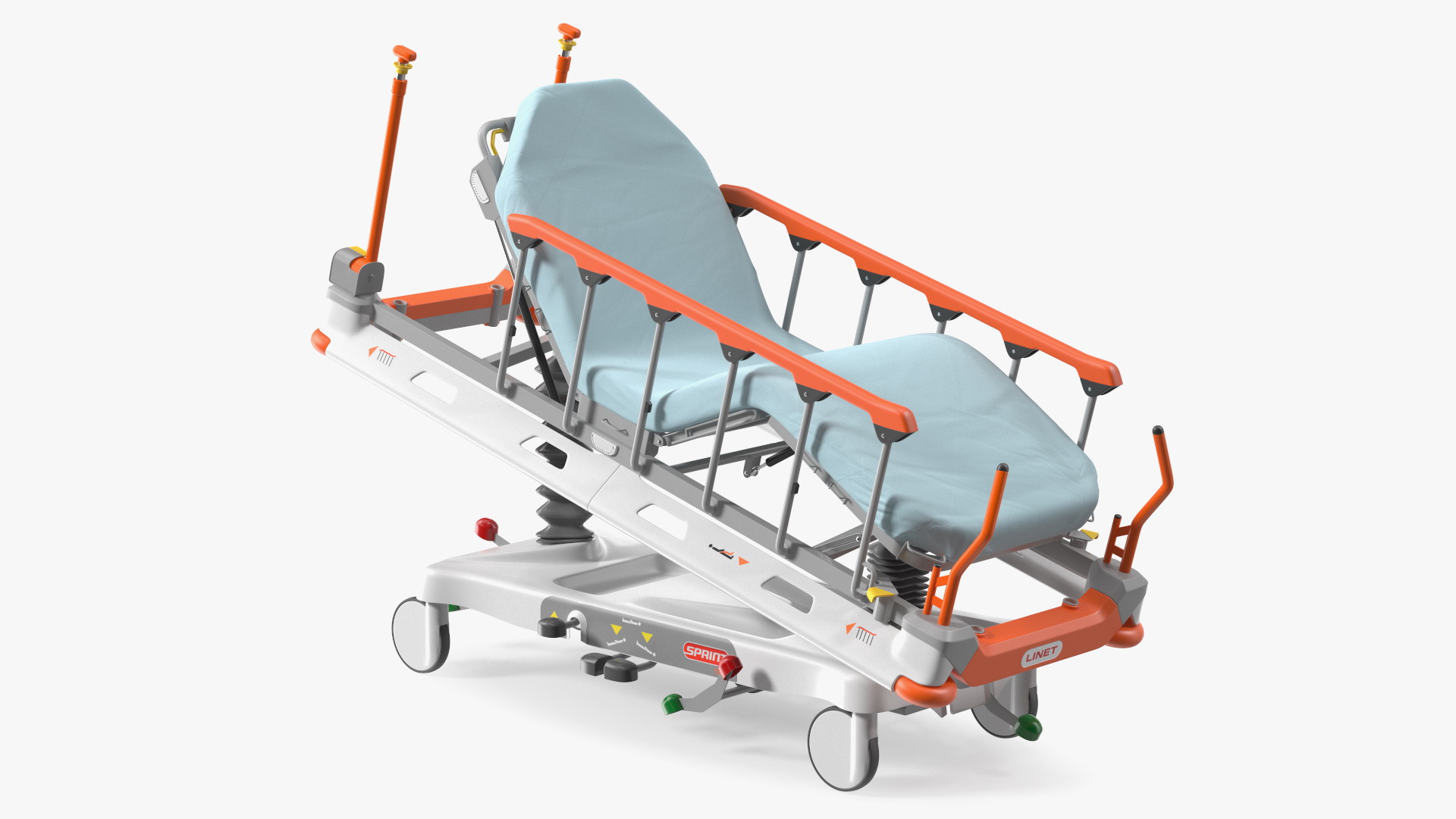 Emergency Stretcher Trolley Linet Sprint 100 3D model