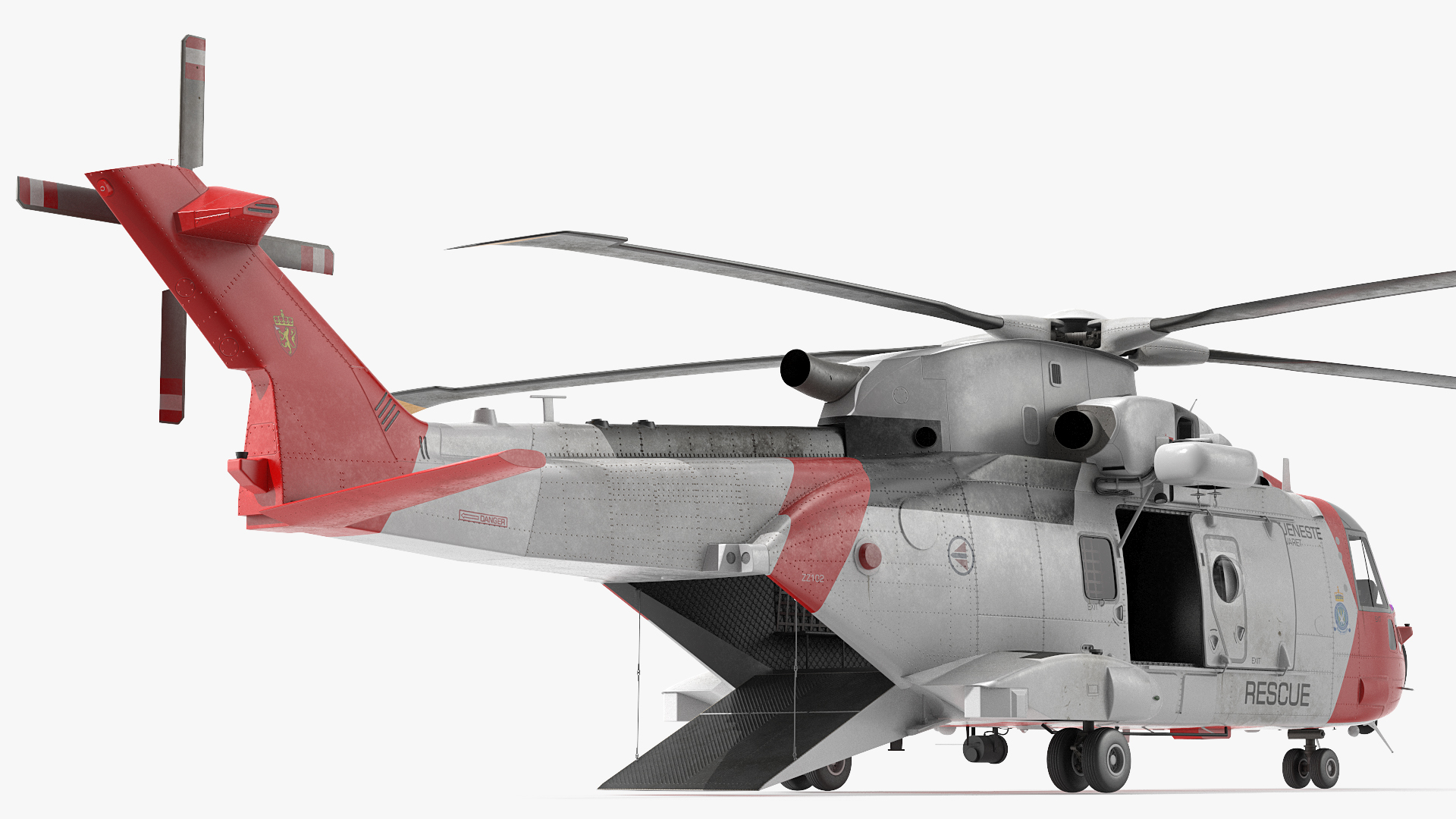 3D AgustaWestland AW101 Helicopter Norwegian Air Force