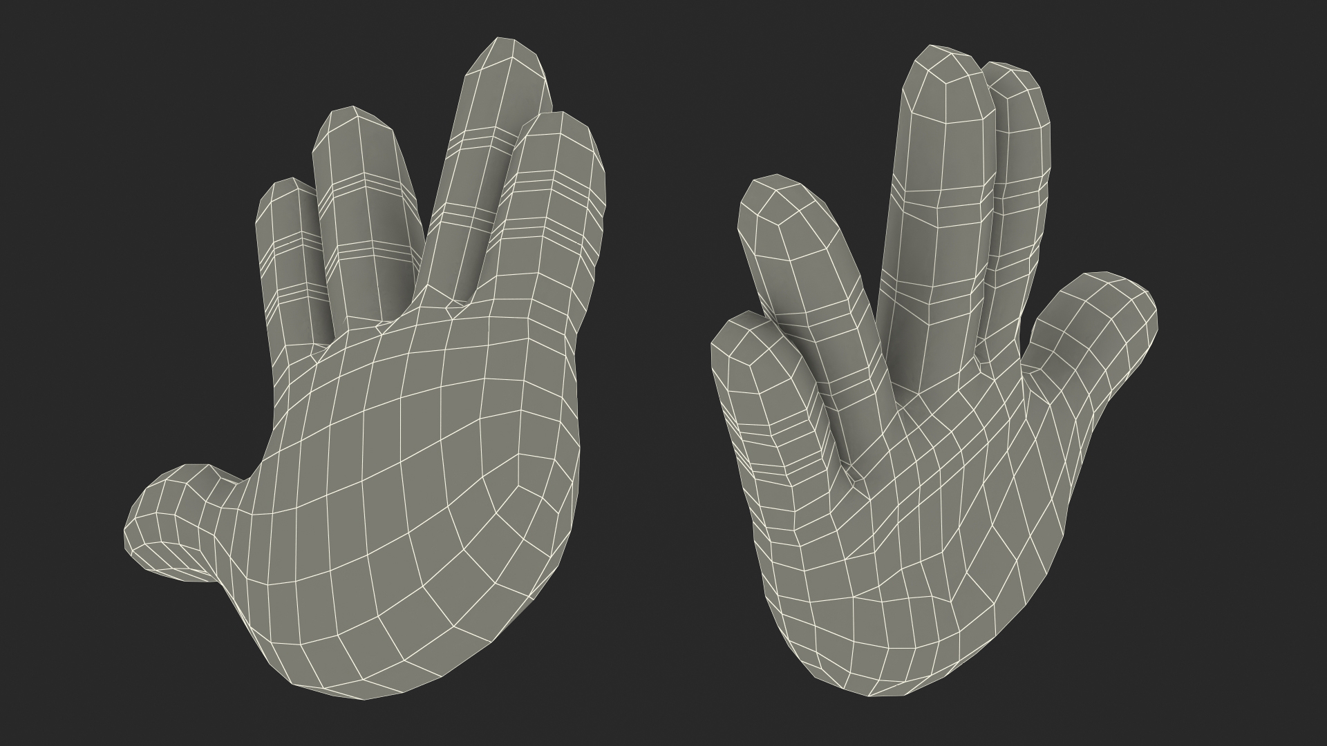 Vulcan Salute Emoji 3D model