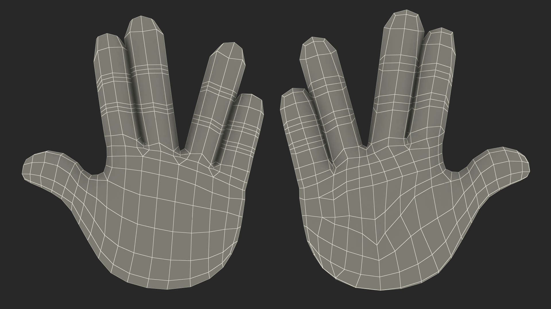 Vulcan Salute Emoji 3D model