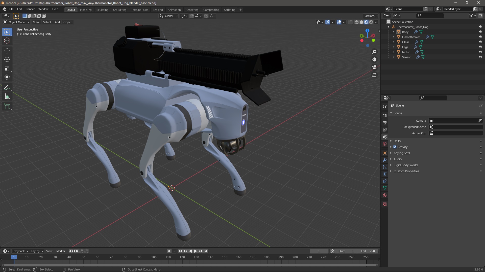 3D Thermonator Robot Dog