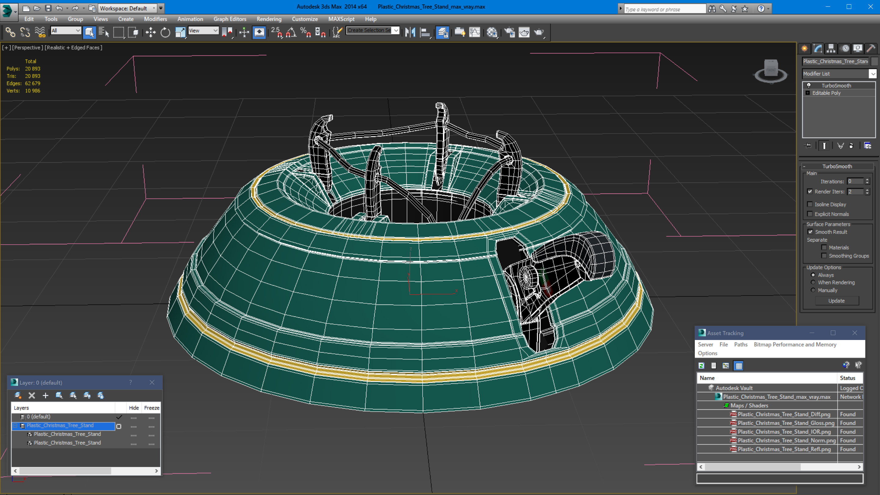 3D Plastic Christmas Tree Stand model