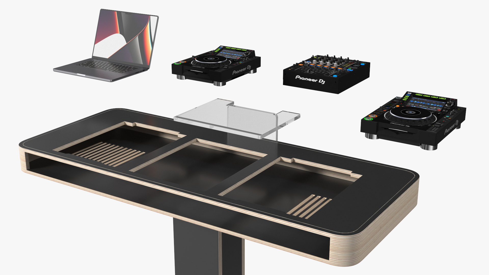 DJ Booth Black 3D model