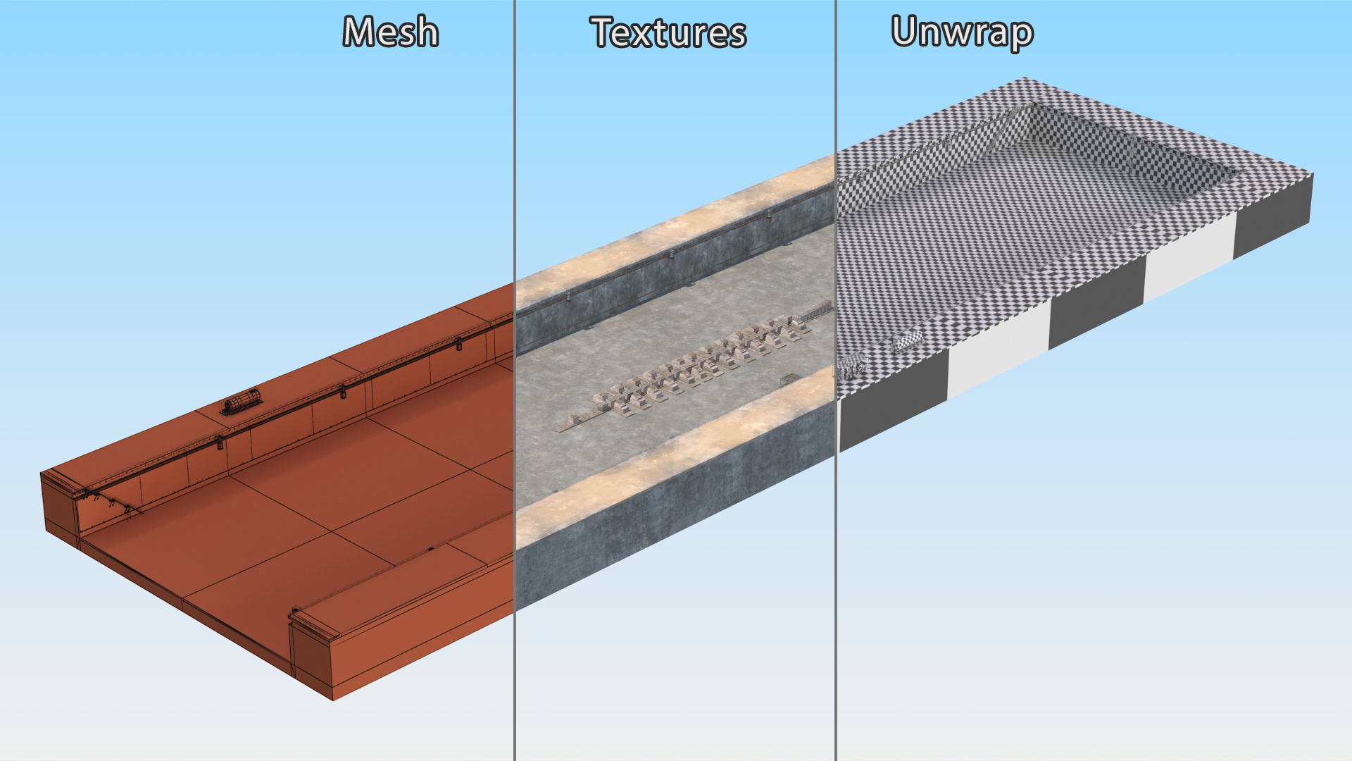 3D Ship Dry Dock model