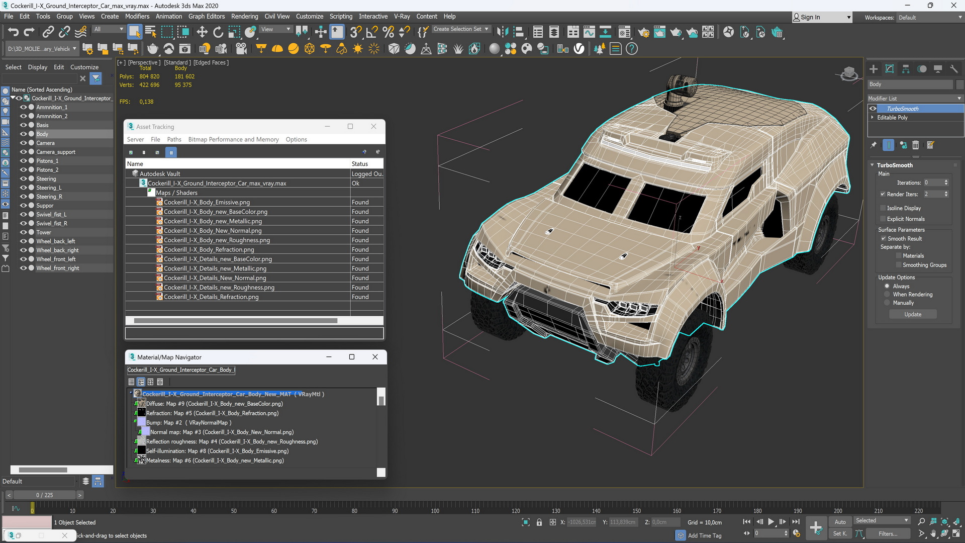 3D Cockerill I-X Ground Interceptor Car