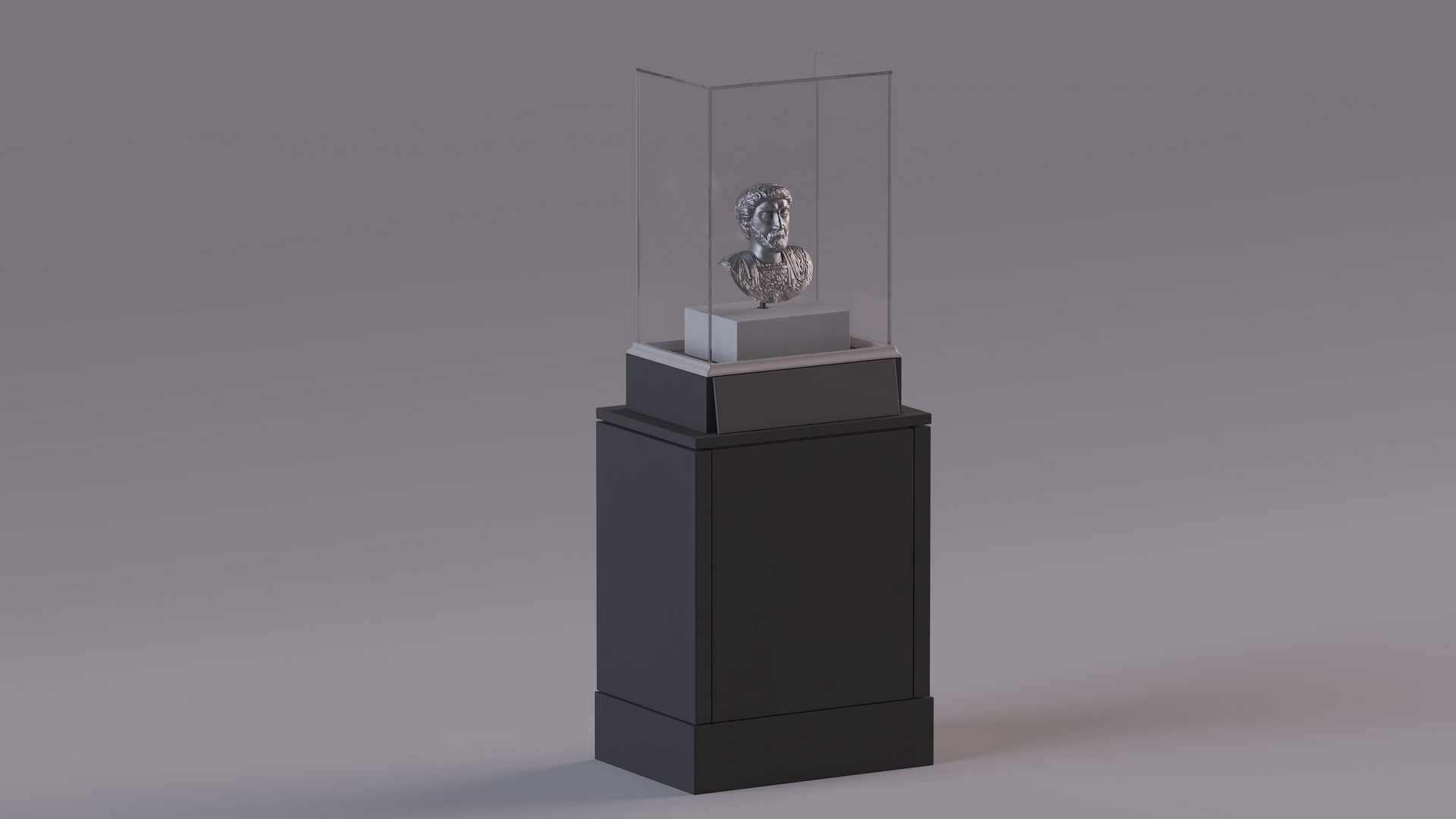 3D model Silver Museum Exhibit in Stand