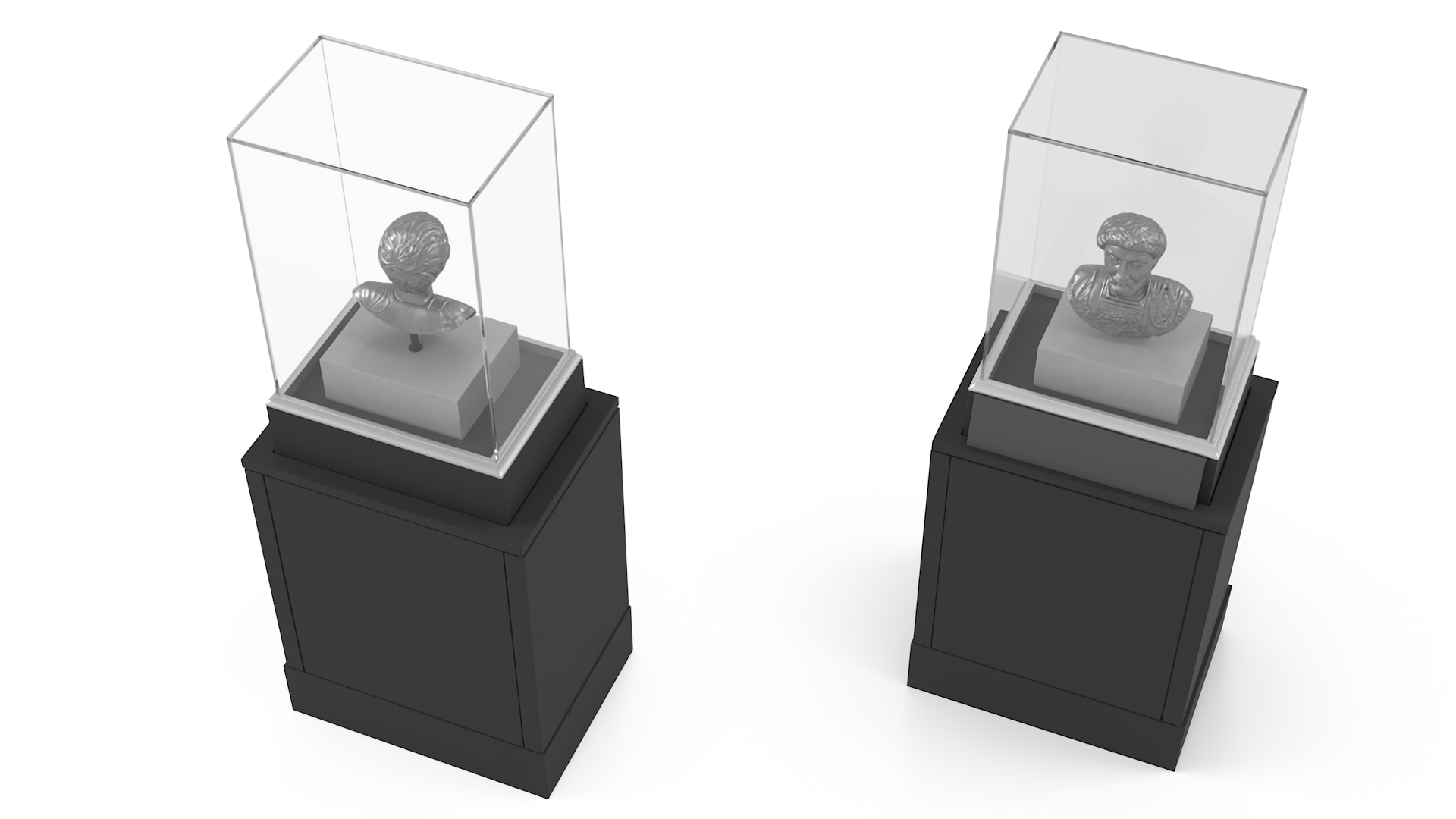 3D model Silver Museum Exhibit in Stand