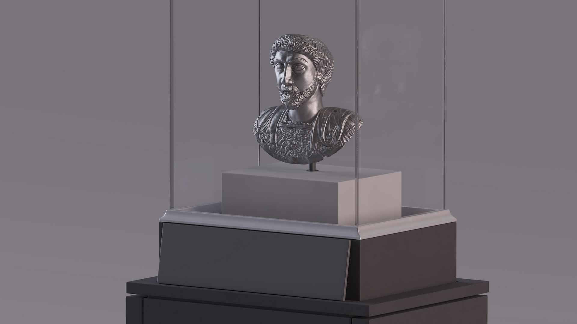 3D model Silver Museum Exhibit in Stand