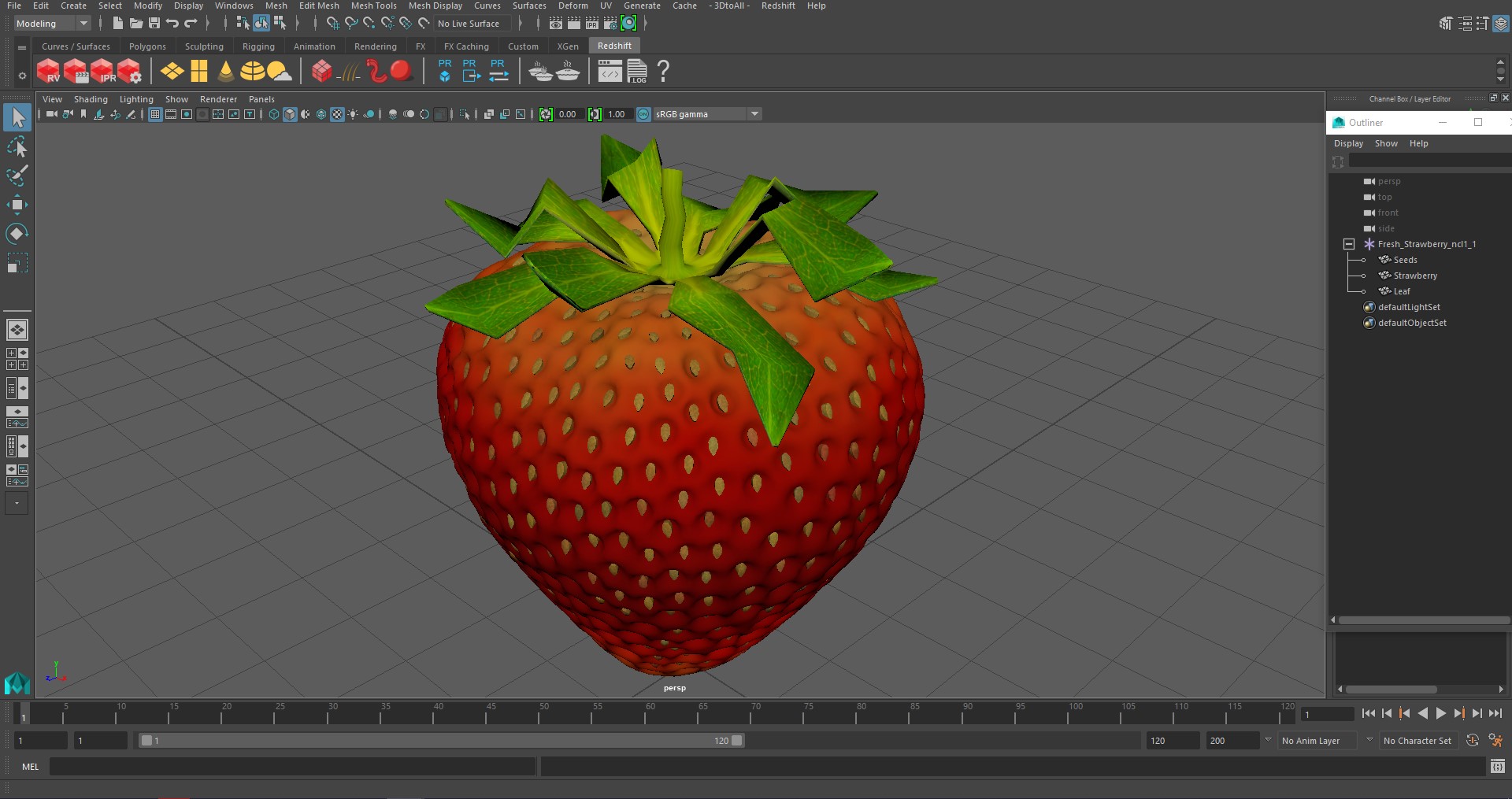 3D Fresh Strawberry