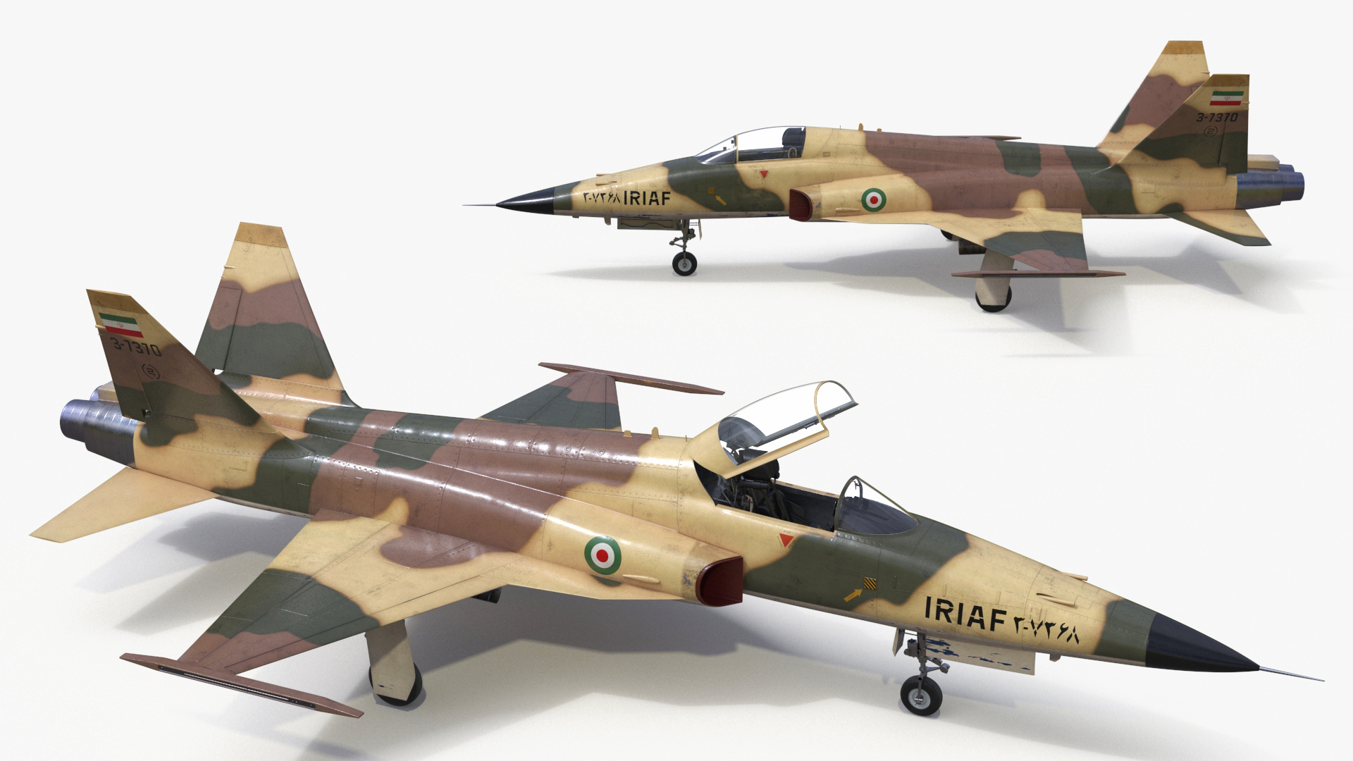 3D model Iranian Aircraft HESA Saeqeh without Arm