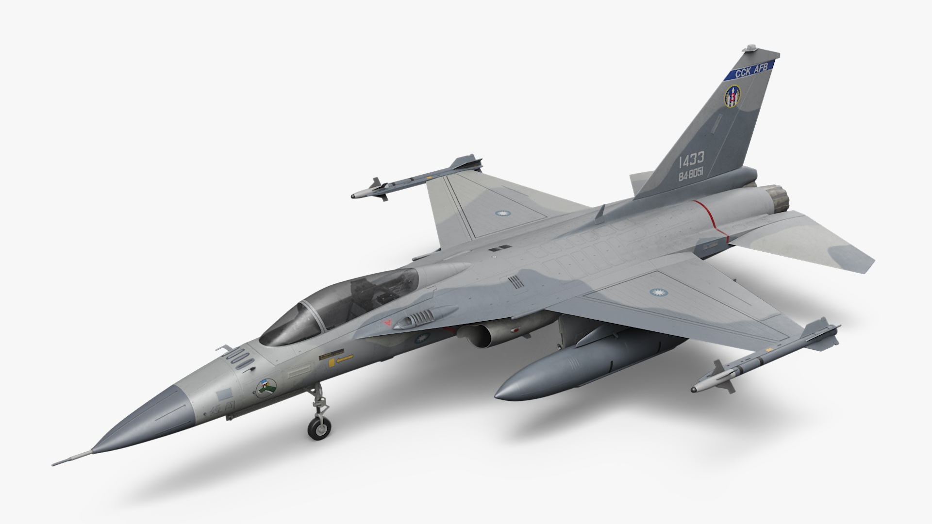 3D Military Fighting Jet AIDC F-CK-1 Ching-Kuo model