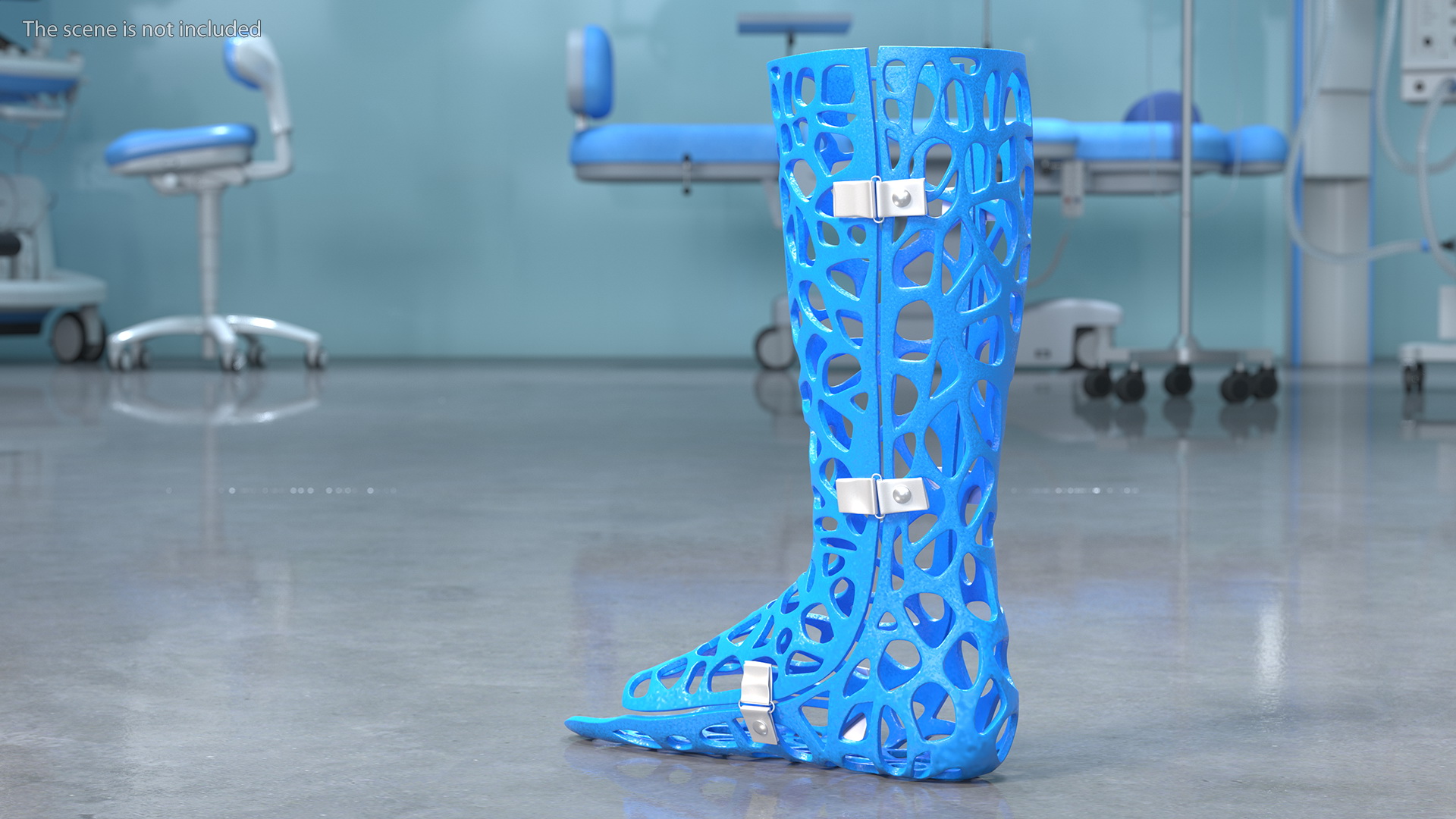 3D model 3D-Printed Orthopedic Cast Leg Blue