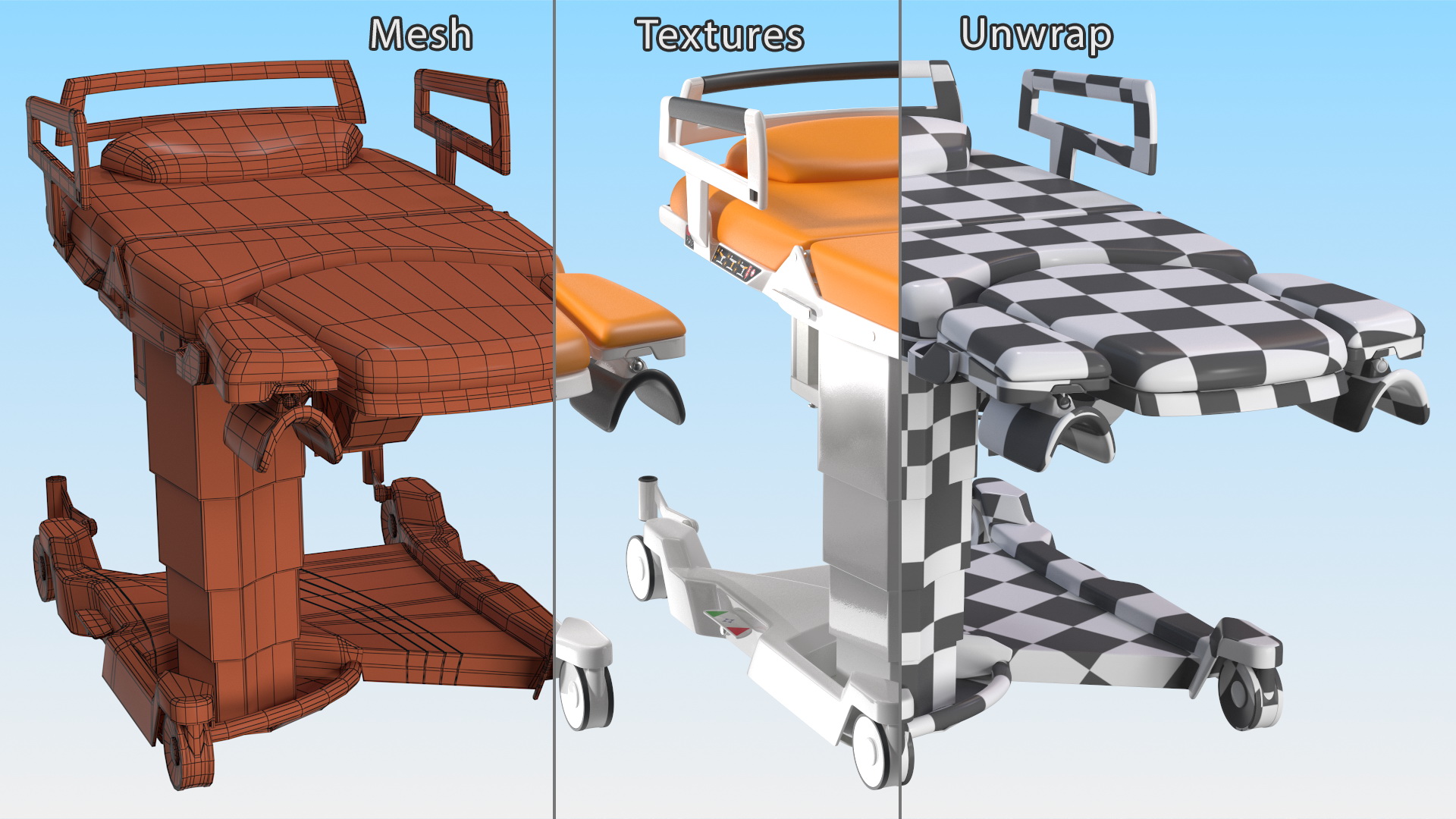 3D Birthing Bed AVE 2 model