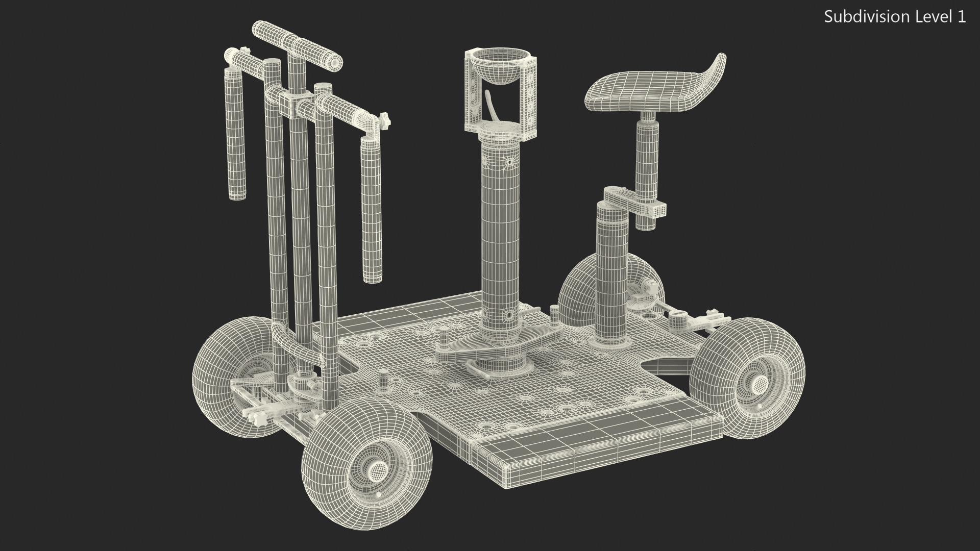 4x4 Dolly with Seat 3D model