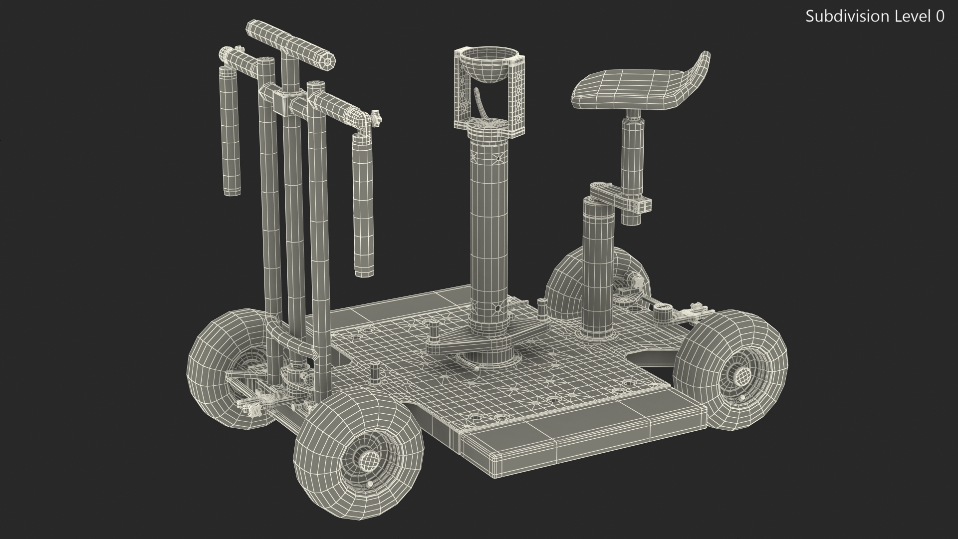 4x4 Dolly with Seat 3D model