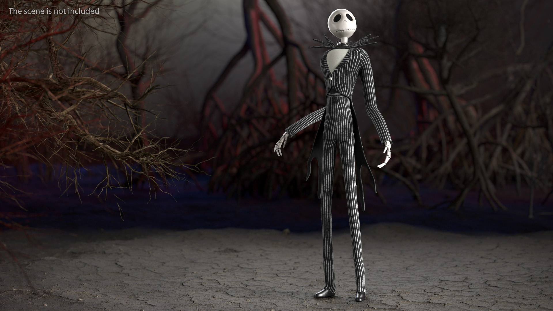 3D Jack Skellington Character Rigged model