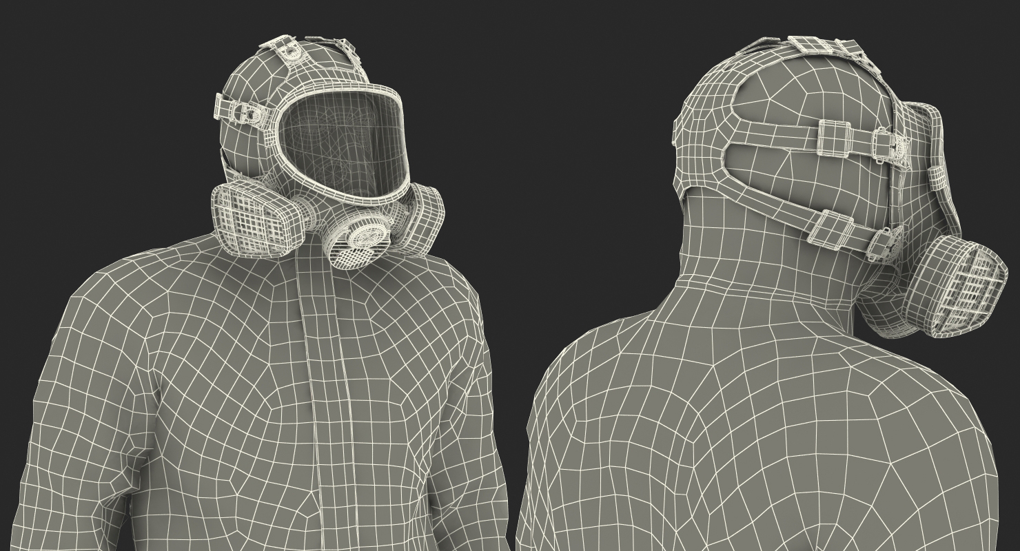 Hazmat Worker Standing Pose 3D