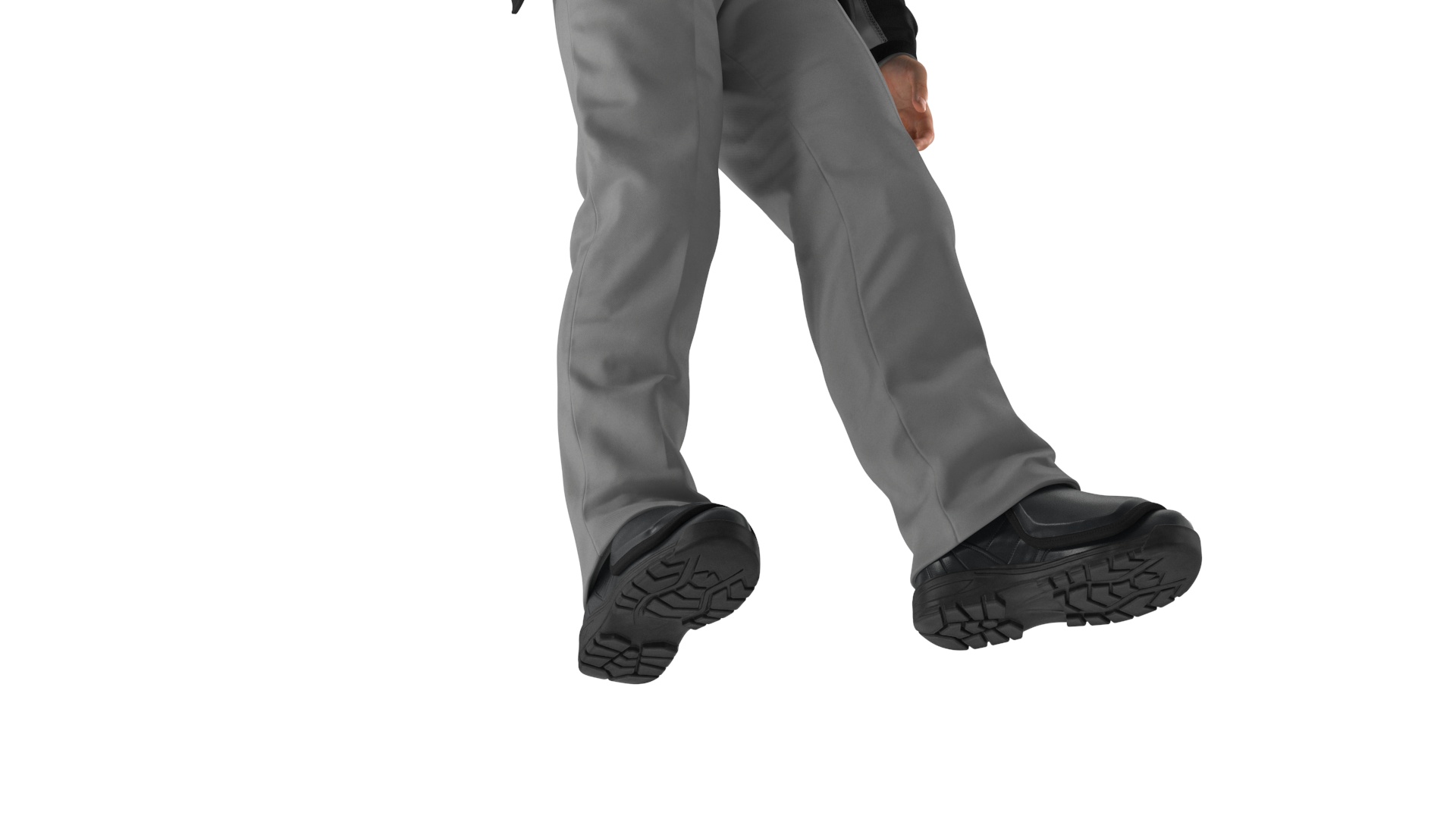 3D Baseball Umpire in Cap Standing Pose