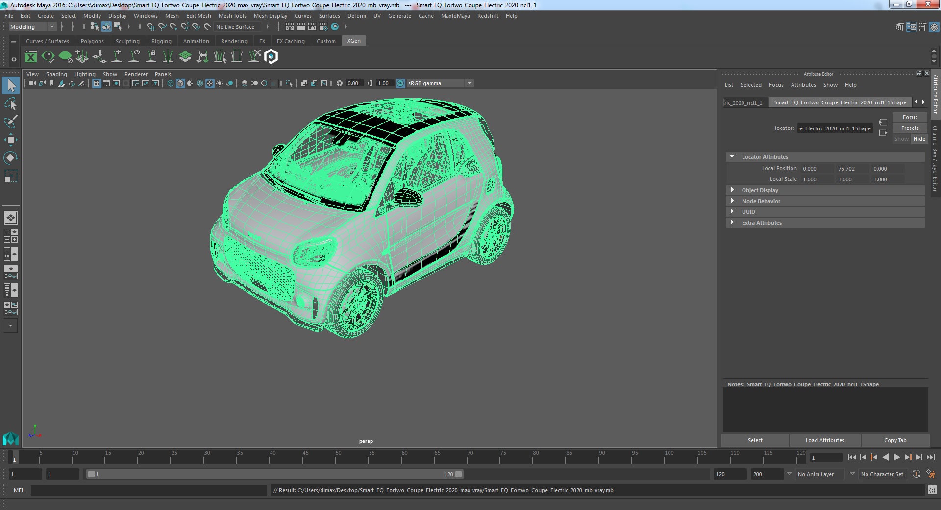 3D model Smart EQ Fortwo Coupe Electric 2020