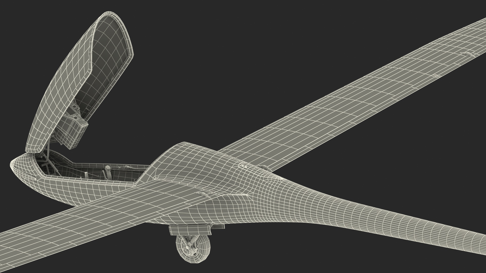 3D model Electric Glider MiniLAK Rigged