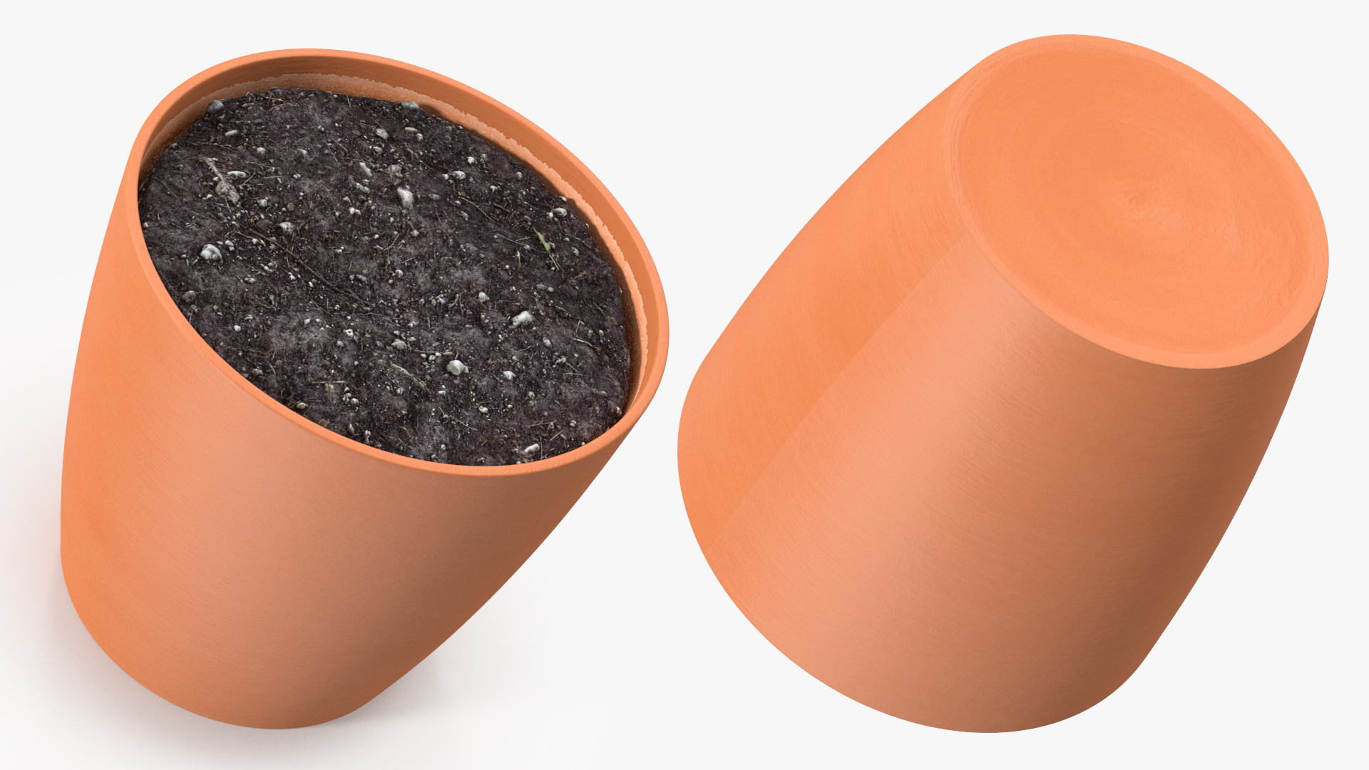 3D Pot with Soil model