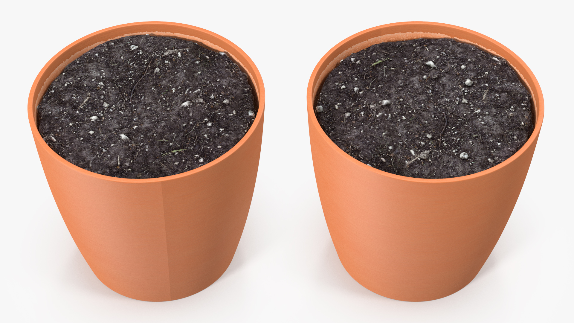 3D Pot with Soil model