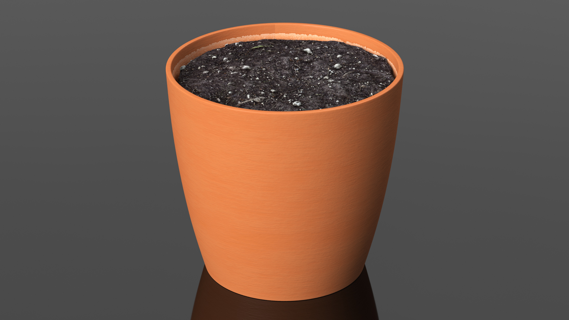 3D Pot with Soil model