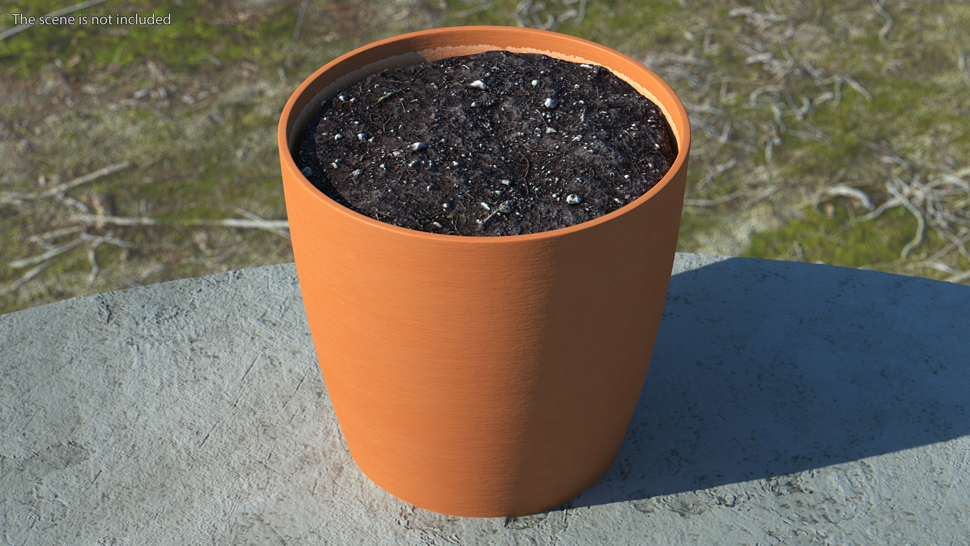 3D Pot with Soil model